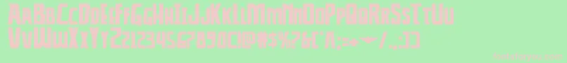 Thunderhawkexpand Font – Pink Fonts on Green Background