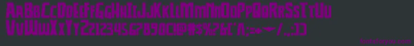 Thunderhawkexpand Font – Purple Fonts on Black Background