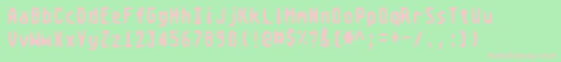 Ataritraced Font – Pink Fonts on Green Background