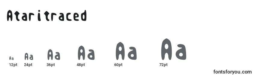 Размеры шрифта Ataritraced
