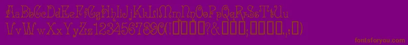 Acadianc Font – Brown Fonts on Purple Background