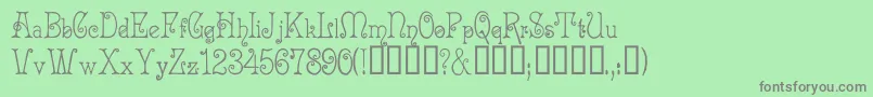 Acadianc Font – Gray Fonts on Green Background