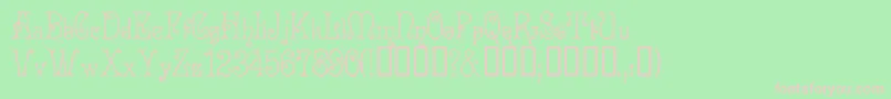 Acadianc Font – Pink Fonts on Green Background