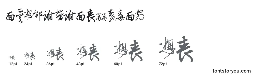 Размеры шрифта ChineseCallyTfb