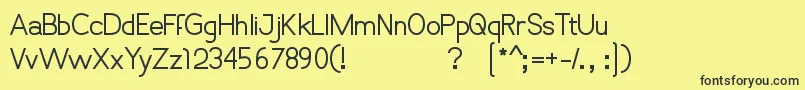 VanloseSimpletype Font – Black Fonts on Yellow Background