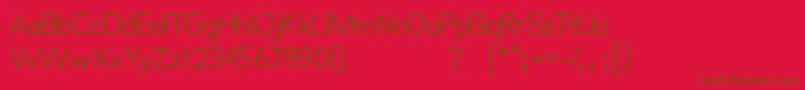 Police VanloseSimpletype – polices brunes sur fond rouge