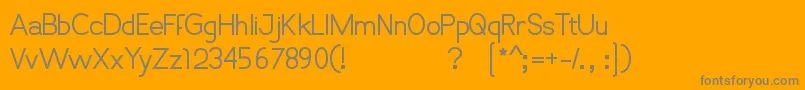 VanloseSimpletype Font – Gray Fonts on Orange Background