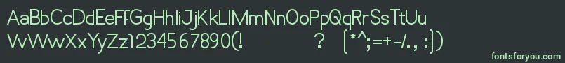 フォントVanloseSimpletype – 黒い背景に緑の文字