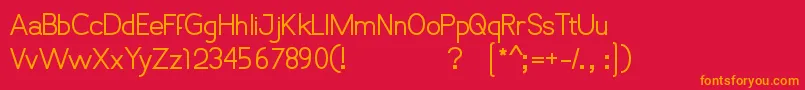 VanloseSimpletype Font – Orange Fonts on Red Background