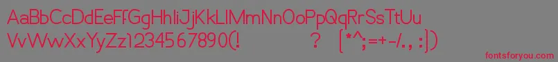 VanloseSimpletype Font – Red Fonts on Gray Background