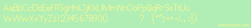 fuente VanloseSimpletype – Fuentes Amarillas Sobre Fondo Verde