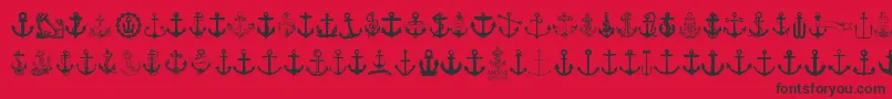 fuente Anchor – Fuentes Negras Sobre Fondo Rojo