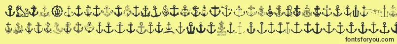 Anchor Font – Black Fonts on Yellow Background