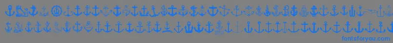 Fonte Anchor – fontes azuis em um fundo cinza
