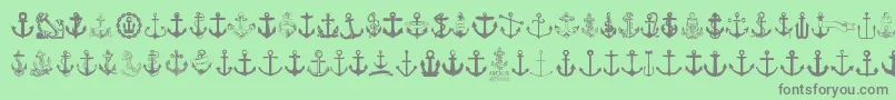 Anchor Font – Gray Fonts on Green Background