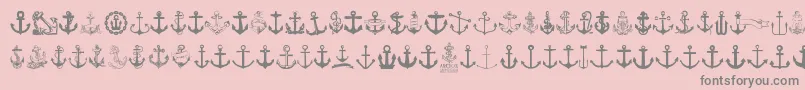 Anchor-Schriftart – Graue Schriften auf rosa Hintergrund