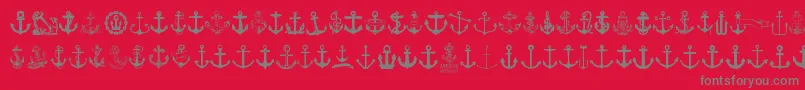 フォントAnchor – 赤い背景に灰色の文字