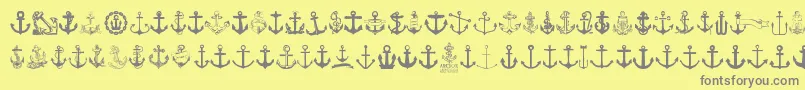 Czcionka Anchor – szare czcionki na żółtym tle