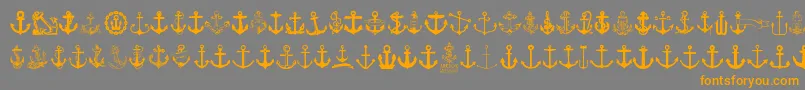 Anchor-Schriftart – Orangefarbene Schriften auf grauem Hintergrund