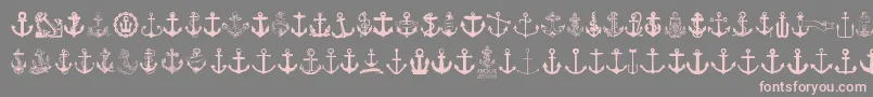 Anchor Font – Pink Fonts on Gray Background