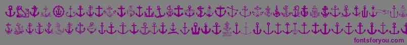 Anchor Font – Purple Fonts on Gray Background