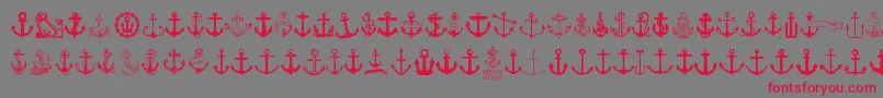Anchor-Schriftart – Rote Schriften auf grauem Hintergrund