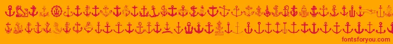 Anchor Font – Red Fonts on Orange Background