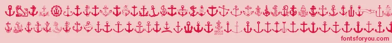 Anchor Font – Red Fonts on Pink Background