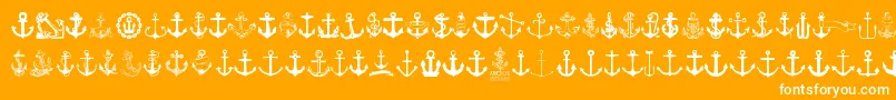 フォントAnchor – オレンジの背景に白い文字