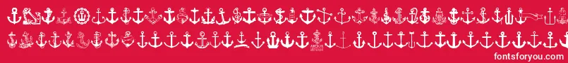 Anchor Font – White Fonts on Red Background