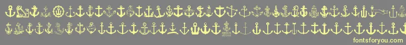 フォントAnchor – 黄色のフォント、灰色の背景