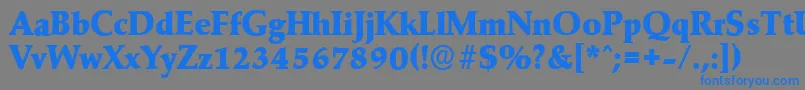 MarathonserialHeavyRegular Font – Blue Fonts on Gray Background