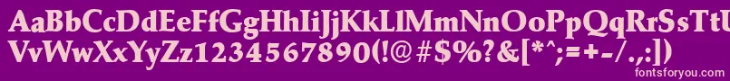 MarathonserialHeavyRegular Font – Pink Fonts on Purple Background
