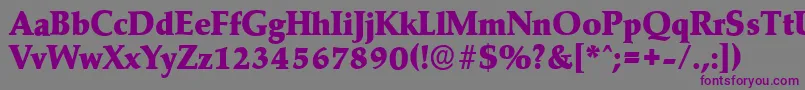 MarathonserialHeavyRegular Font – Purple Fonts on Gray Background