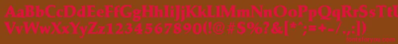 MarathonserialHeavyRegular Font – Red Fonts on Brown Background