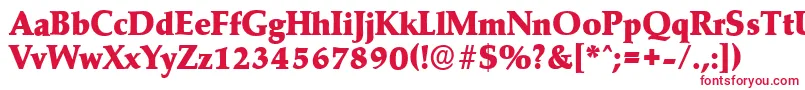 MarathonserialHeavyRegular Font – Red Fonts on White Background