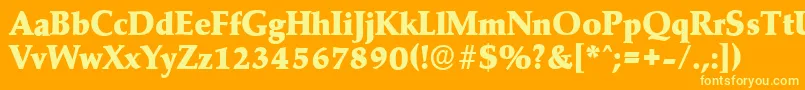 More about MarathonserialHeavyRegular Font MarathonserialHeavyRegular Font – Yellow Fonts on Orange Background