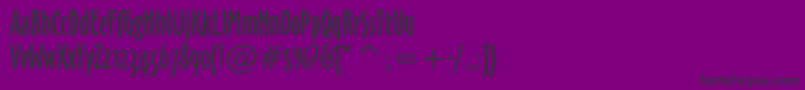 フォントOzHandicraftBt – 紫の背景に黒い文字