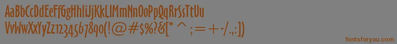 OzHandicraftBt Font – Brown Fonts on Gray Background