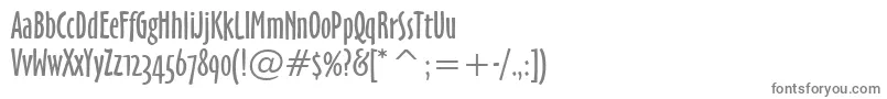 フォントOzHandicraftBt – 白い背景に灰色の文字