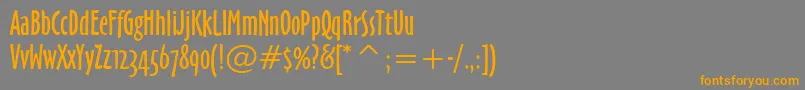 OzHandicraftBt Font – Orange Fonts on Gray Background