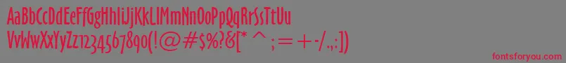 OzHandicraftBt Font – Red Fonts on Gray Background