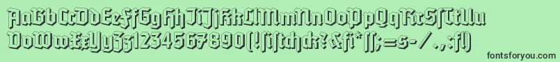 TannenbergShadow Font – Black Fonts on Green Background