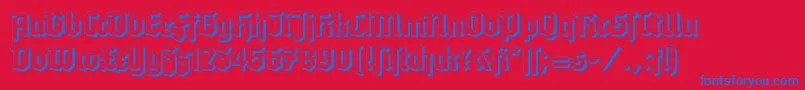 TannenbergShadow Font – Blue Fonts on Red Background