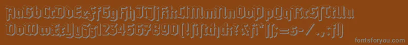 TannenbergShadow Font – Gray Fonts on Brown Background