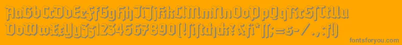 TannenbergShadow Font – Gray Fonts on Orange Background