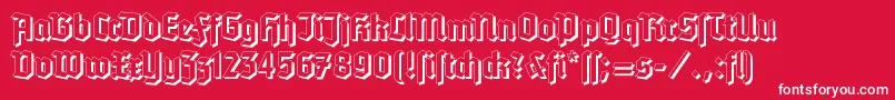 TannenbergShadow Font – White Fonts on Red Background