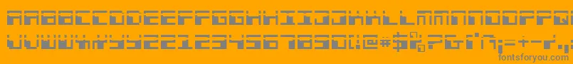 Phaser Bank Laser Font – Gray Fonts on Orange Background