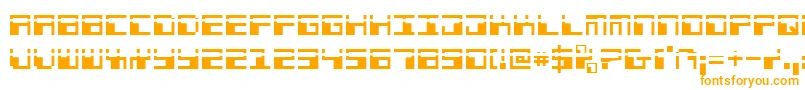 Phaser Bank Laser Font – Orange Fonts on White Background