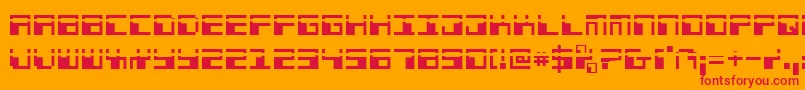 Phaser Bank Laser Font – Red Fonts on Orange Background